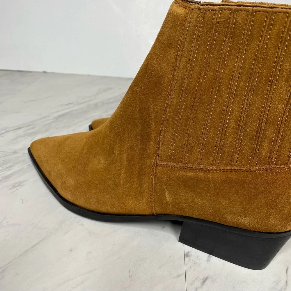 Marc Fisher Yarita Brown Suede Bootie 11M